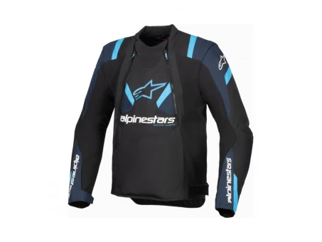 Geacă moto vară ALPINESTARS T-STUNT AIR - Negru/Albastru | 3301825/1386
