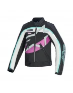 Geaca dama textil urban/vintage ALPINESTARS IDLES - Negru/Alb/Mov | 3310126/1612