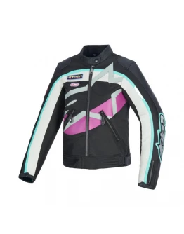 Geaca dama textil urban/vintage ALPINESTARS IDLES - Negru/Alb/Mov
