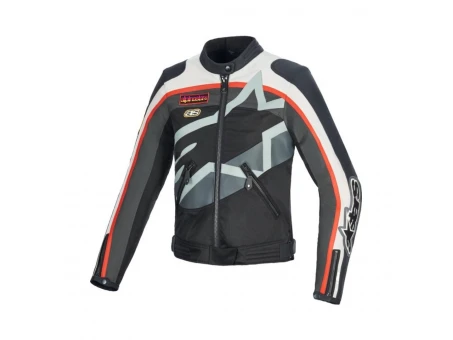 Geaca dama textil urban/vintage ALPINESTARS IDLES - Alb/Rosu/Negru | 3310126/2053