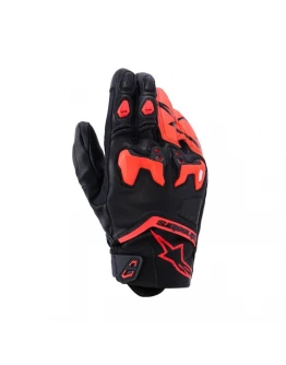 Manusi de piele sport ALPINESTARS SP-R TECH - Negru/Rosu fluo