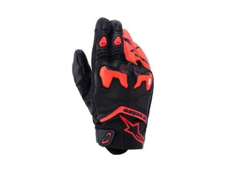 Manusi de piele sport ALPINESTARS SP-R TECH - Negru/Rosu fluo | 3500426/1030