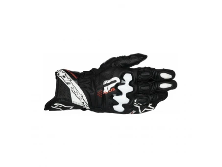 Mănuși din piele race ALPINESTARS GP Plus R V3 - Negru/Alb | 3550825/12