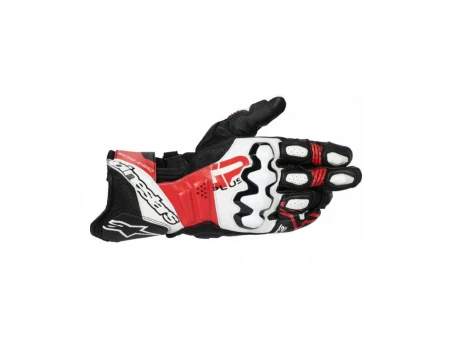 Mănuși din piele race ALPINESTARS GP Plus R V3 - Negru/Alb/Rosu fluo | 3550825/1304