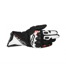 Mănuși din piele sport ALPINESTARS SP-3 - Negru/Alb/Rosu fluo