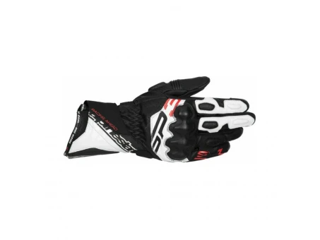 Mănuși din piele sport ALPINESTARS SP-3 - Negru/Alb/Rosu fluo | 3550925/1231
