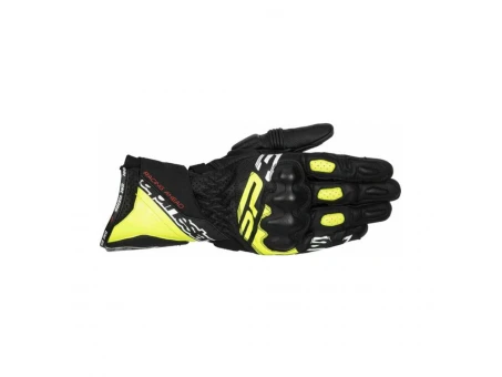 Mănuși din piele sport ALPINESTARS SP-3 - Negru/Alb/Galben Fluo | 3550925/158