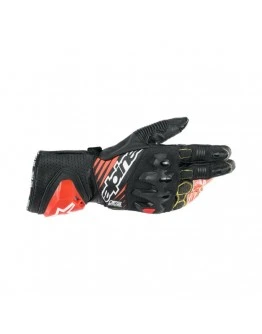 Manusi de piele race ALPINESTARS GP TECH V2 - Negru,alb,Rosu