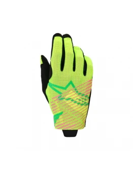 Mănuși Cross-Enduro ALPINESTARS RADAR PRO 2026 - Verde/Galben fluo/Roz fluo