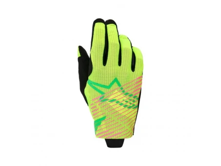 Mănuși Cross-Enduro ALPINESTARS RADAR PRO 2026 - Verde/Galben fluo/Roz fluo | 3560325/6025