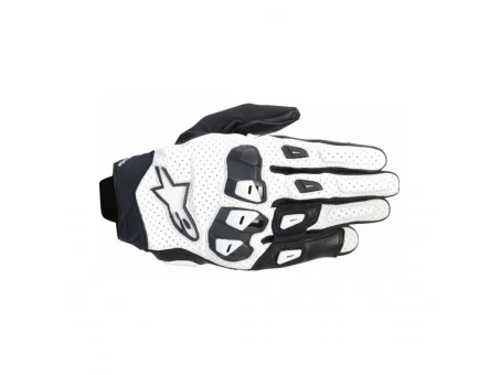 Mănuși moto de vară din piele ALPINESTARS SP X 7 - Alb/Negru | 3560625/21