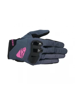 Mănuși moto femei vară ALPINESTARS STELLA CHROME V2 - Albastru/Mov