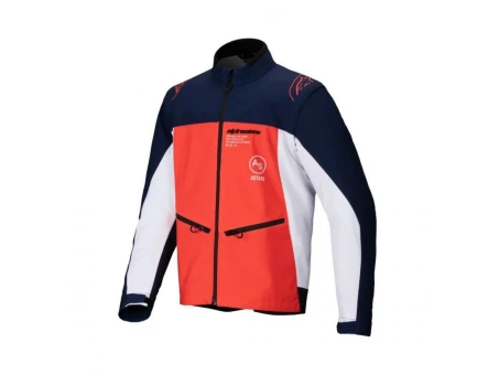 Geacă Cross-Enduro Softshell Alpinestars LITE-DURA - Navy/Portocaliu | 3700225/7162