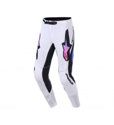 Pantaloni cross-enduro Alpinestars Supertech AFD Vista 2026 - Alb/Mov/Negru