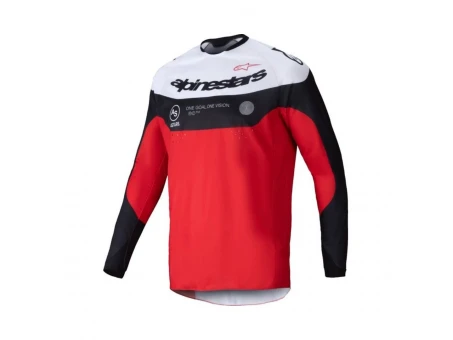 Tricou Cross-Enduro Alpinestars PRO-DURA - Negru/Rosu/Alb | 3760125/1342