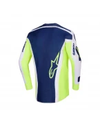 Tricou cross-enduro Alpinestars Racer Air Riway 2026 - Gri/Galben fluo/Albastru | 3760226/9570