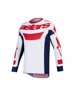 Tricou cross-enduro Alpinestars Racer Riway 2026 - Alb/Albastru/Rosu