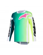 Tricou cross-enduro ALPINESTARS RACER PORTL 2026 - Verde/Alb/Negru | 3760426/621