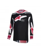 Tricou cross-enduro Alpinestars Supertech AFD Vista 2026 - Negru/Rosu/Alb | 3760626/132
