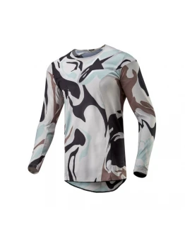 Tricou cross-enduro Alpinestars Racer Tactical - Gri/Negru/Maro