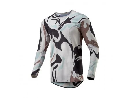 Tricou cross-enduro Alpinestars Racer Tactical - Gri/Negru/Maro | 3761224/804