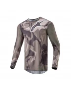 Tricou cross-enduro Alpinestars Racer Tactical - Verde/Maro | 3761224/815
