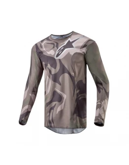 Tricou cross-enduro Alpinestars Racer Tactical - Verde/Maro