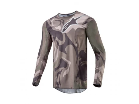 Tricou cross-enduro Alpinestars Racer Tactical - Verde/Maro | 3761224/815