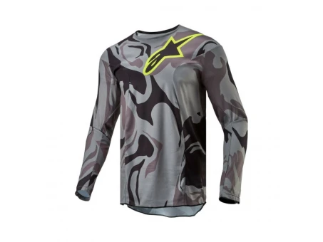 Tricou cross-enduro Alpinestars Racer Tactical - Gri/Negru/Galben fluo | 3761224/9115