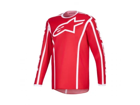 Tricou cross-enduro Alpinestars Fluid Apex 2026 - Rosu/Alb | 3761226/32