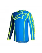 Tricou cross-enduro Alpinestars Fluid Apex 2026 - Albastru/Galben Fluo | 3761226/7050
