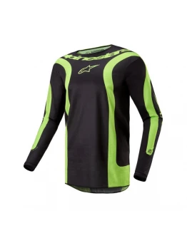 Tricou cross-enduro Alpinestars Fluid Lurv - Negru/Galben fluo