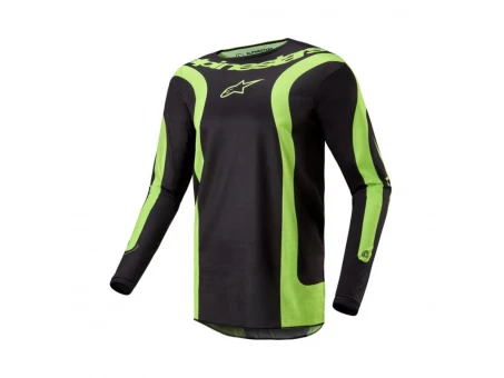 Tricou cross-enduro Alpinestars Fluid Lurv - Negru/Galben fluo | 3762024/168