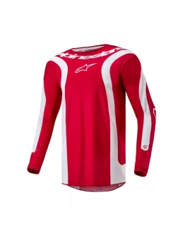 Tricou cross-enduro Alpinestars Fluid Lurv - Rosu/Alb	