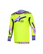 Tricou cross-enduro Alpinestars Supertech Vista 2026 - Galben/Mov/Negru | 3762026/596