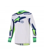 Tricou cross-enduro Alpinestars Supertech Vista 2026 - Gri/Galben fluo/Albastru | 3762026/9570