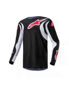 Tricou cross-enduro Alpinestars Fluid Lucent - Negru/Alb