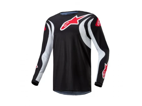 Tricou cross-enduro Alpinestars Fluid Lucent - Negru/Alb | 3763724/12