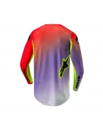 Tricou cross-enduro Alpinestars Fluid Lucent - Alb/Rosu/Galben fluo | 3763724/2029