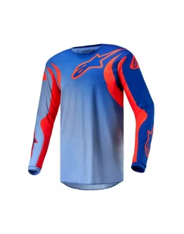 Tricou cross-enduro Alpinestars Fluid Lucent - Albastru/Portocaliu	