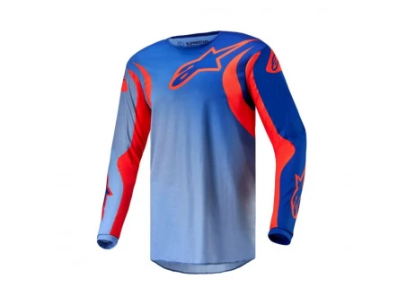 Tricou cross-enduro Alpinestars Fluid Lucent - Albastru/Portocaliu | 3763724/7036