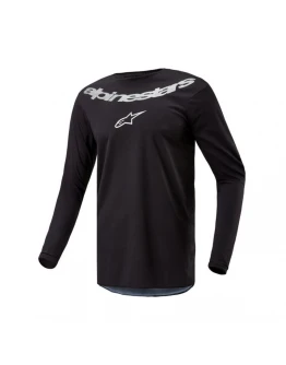 Tricou cross-enduro Alpinestars Fluid Graphite - Negru/Argintiu