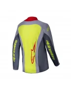 Tricou cross-enduro copii Alpinestars Racer Melt Youth - Rosu/Gri | 3770125/3046