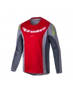 Tricou cross-enduro copii Alpinestars Racer Melt Youth - Rosu/Gri | 3770125/3046