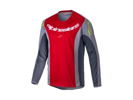Tricou cross-enduro copii Alpinestars Racer Melt Youth - Rosu/Gri | 3770125/3046