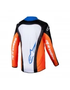 Tricou cross-enduro copii Alpinestars Racer Melt Youth - Portocaliu/Albastru | 3770125/469