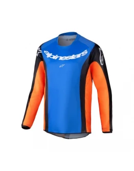 Tricou cross-enduro copii Alpinestars Racer Melt Youth - Portocaliu/Albastru