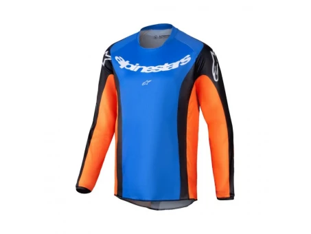 Tricou cross-enduro copii Alpinestars Racer Melt Youth - Portocaliu/Albastru | 3770125/469