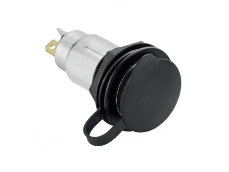 Priza DIN incorporabilă din aluminiu Lampa -  12/24V - max 10A - Negru