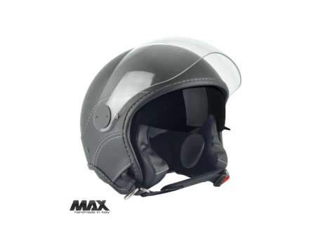 Casca open face (demi-jet) Max Helmets model DJDV06 LS Vision SV (ochelari soare integrati) - Negru mat (00S) – 100% MADE IN ITALY